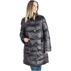 Alessia Santi, Dames, Mantels, Zwart, Maat: M Poliester,