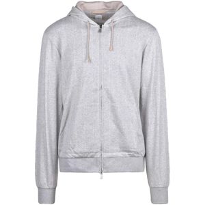 Eleventy, Heren, Sweatshirts & Hoodies, Grijs, Maat: XL Katoen,