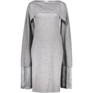 Burberry, Dames, Jurken, Grijs, Maat: XS Wol,