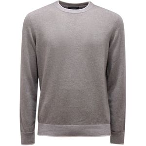 Peserico, Heren, Truien, Grijs, Maat: M Zijde,