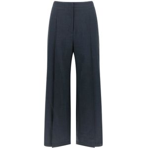 Theory, Dames, Broeken, Blauw, Maat: 3XS Leer,