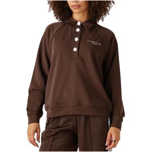 Haute L'Amitié - Polo Logo Sweat - Bruin - Sweater