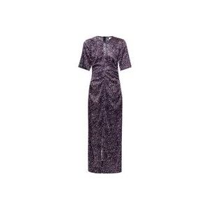 Ganni Zijden jurk , Purple , Dames , Maat: XS