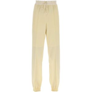 Jil Sander, Dames, Broeken, Geel, Maat: S Wol,