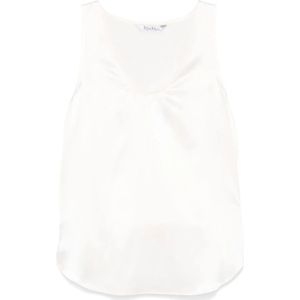 Max Mara, Dames, Tops, Wit, Maat: S Zijde,