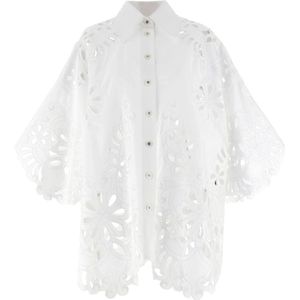 Dolce & Gabbana, Dames, Blouses & Shirts, Wit, Maat: 2XS Katoen,