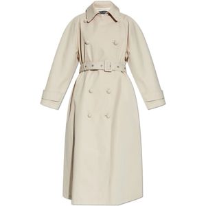 Dolce & Gabbana, Dames, Mantels, Beige, Maat: XS Katoen,