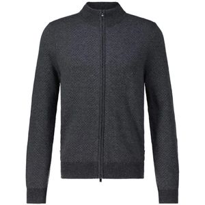 Hugo - Innovatieve Regular Fit Cardigan - Zwart - Heren