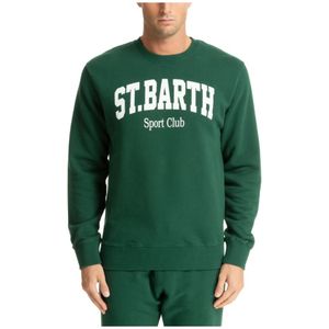 MC2 Saint Barth, Heren, Sweatshirts & Hoodies, Groen, Maat: 2XL Katoen,