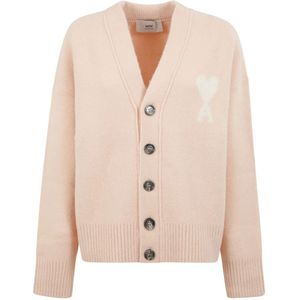 Ami Paris, Dames, Truien, Beige, Maat: S Wol,