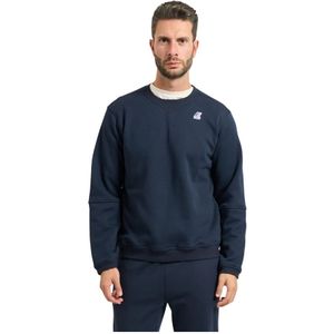 K-Way, Heren, Sweatshirts & Hoodies, Blauw, Maat: L Katoen,