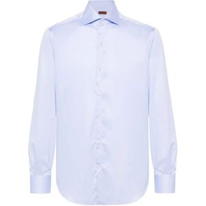 Barba, Heren, Overhemden, Blauw, Maat: 2XL Katoen,