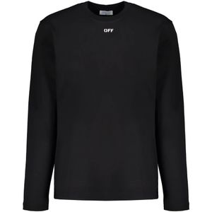 Off White, Heren, Tops, Zwart, Maat: L Katoen,