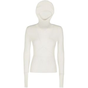 Andrea Adamo, Dames, Sweatshirts & Hoodies, Wit, Maat: S