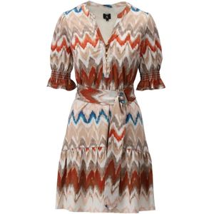 K-Design, Dames, Jurken, Veelkleurig, Maat: 2XL Spandex,