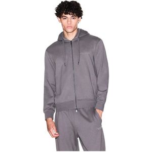 Armani Exchange, Heren, Sweatshirts & Hoodies, Grijs, Maat: M Katoen,