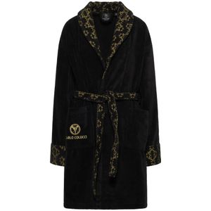 Carlo Colucci, Dames, Nachtkleding & Lounge, Zwart, Maat: L Velours,