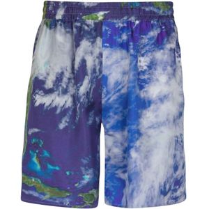 Balmain Zijden shorts met aardeprint , Multicolor , Heren , Maat: S