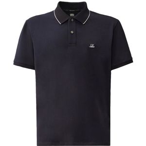 C.p. Company - Polo Shirt - Blauw - Katoen/Elastaan