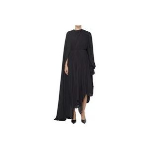 Balenciaga Zwarte Asymmetrische Jurk - Elegant en Tijdloos , Black , Dames , Maat: XS