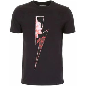 Neil Barrett, Heren, Tops, Zwart, Maat: M Katoen,