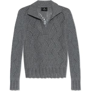 Etro, Dames, Truien, Grijs, Maat: S Kasjmier,
