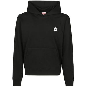 Kenzo, Heren, Sweatshirts & Hoodies, Zwart, Maat: L Katoen,