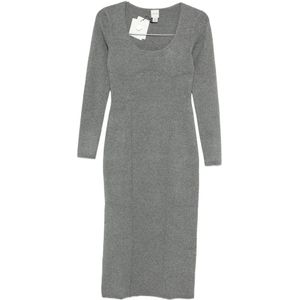 Calvin Klein, Dames, Jurken, Grijs, Maat: M Viscose,