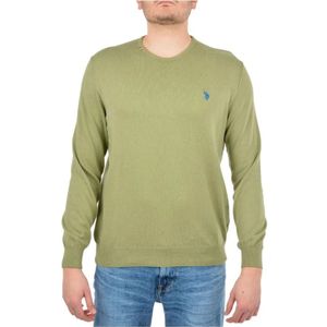 U.s. Polo Assn., Heren, Sweatshirts & Hoodies, Groen, Maat: S Katoen,
