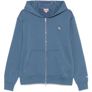 Kenzo, Heren, Sweatshirts & Hoodies, Blauw, Maat: M Katoen,