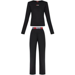 Diesel, Dames, Nachtkleding & Lounge, Zwart, Maat: L Katoen,