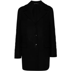 Ermanno Scervino, Dames, Mantels, Zwart, Maat: M Wol,