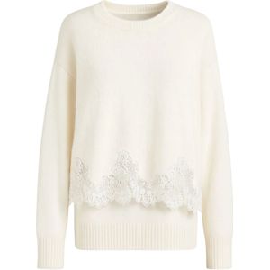 Twinset, Dames, Truien, Wit, Maat: L Wol,