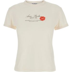 Acne Studios, Dames, Tops, Beige, Maat: M Katoen,