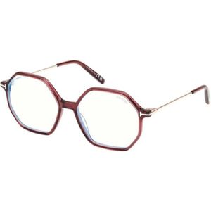 TOM FORD - FT5952-B - Optische Monturen - Bordeaux - Acetaat - Geometrisch