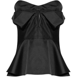 Alexander McQueen, Dames, Tops, Zwart, Maat: XS Zijde,