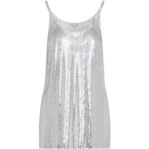 Rabanne - Aluminium - Top - Grijs - Metallic Zilver Mesh