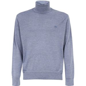 Etro, Heren, Truien, Blauw, Maat: L Wol,