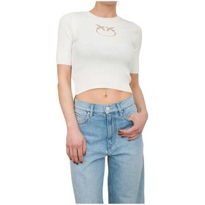 Pinko, Dames, Truien, Wit, Maat: M Katoen,