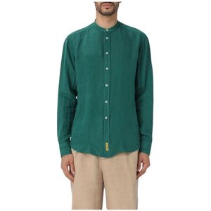 B.D Baggies, Heren, Overhemden, Groen, Maat: M Linnen,