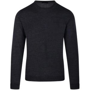 Roberto Collina, Heren, Truien, Grijs, Maat: 2XL Wol,