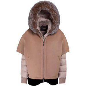 Moorer, Dames, Jassen, Beige, Maat: XS Wol,