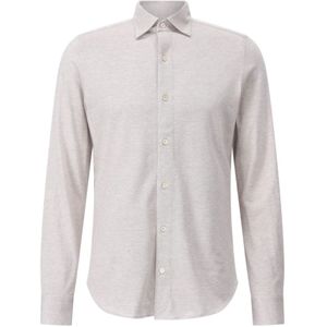 Finamore, Heren, Overhemden, Beige, Maat: S Kasjmier,