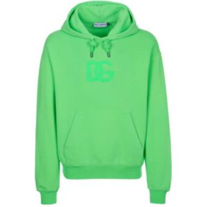 Dolce & Gabbana, Heren, Sweatshirts & Hoodies, Groen, Maat: S Katoen,