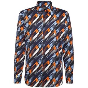 Billionaire - Slim Fit Racing - Overhemd - Veelkleurig - Katoen Poplin