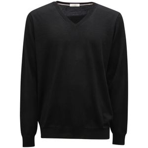 Paolo Pecora, Heren, Truien, Zwart, Maat: S Wol,