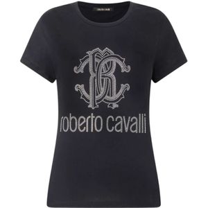 Roberto Cavalli, Dames, Tops, Zwart, Maat: S Katoen,