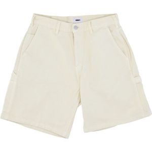 Obey, Heren, Korte broeken, Beige, Maat: W29 Denim,
