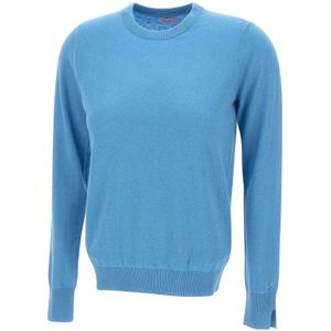 Sun68, Dames, Truien, Blauw, Maat: S Katoen,