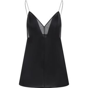 Khaite, Dames, Tops, Zwart, Maat: S Katoen,